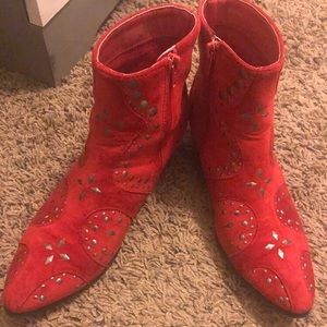 Matisse Footwear Red embellished booties